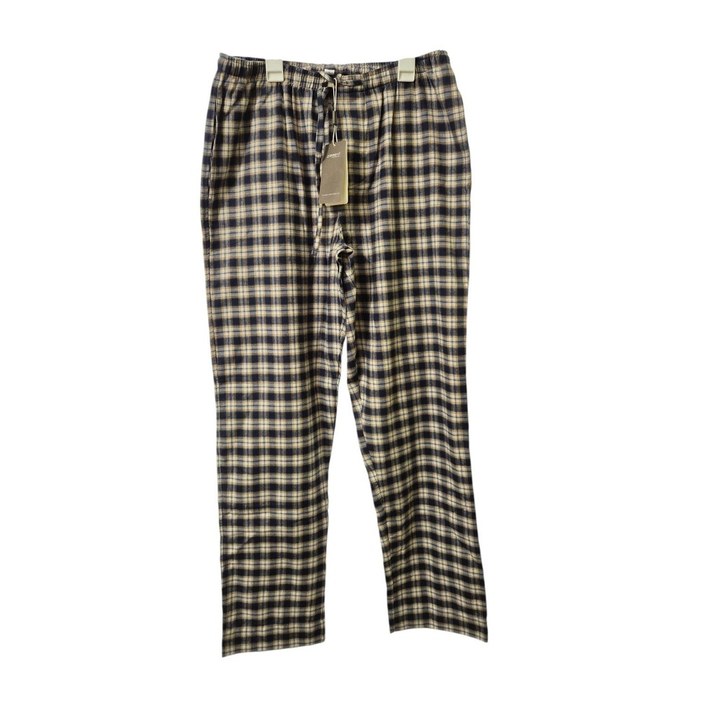 Zimmerli Switzerland Plaid Lounge Pants L NWT Wool Blend Luxury Pajama Dark Blue